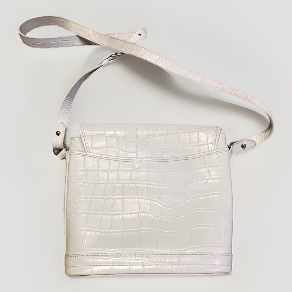Rare White Vintage Dooney & Bourke Bayou Collection large flap shoulder purse - Picture 4 of 16